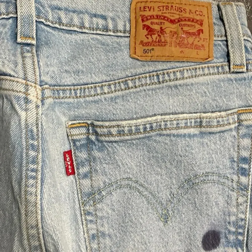 VTG Levi's 501 Button Fly Straight Denim Jeans Size 27X32 Streetwear Classic 90s